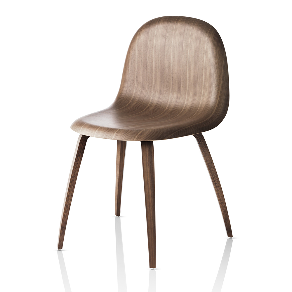 GUBI 3D Dining Chair Wood Base