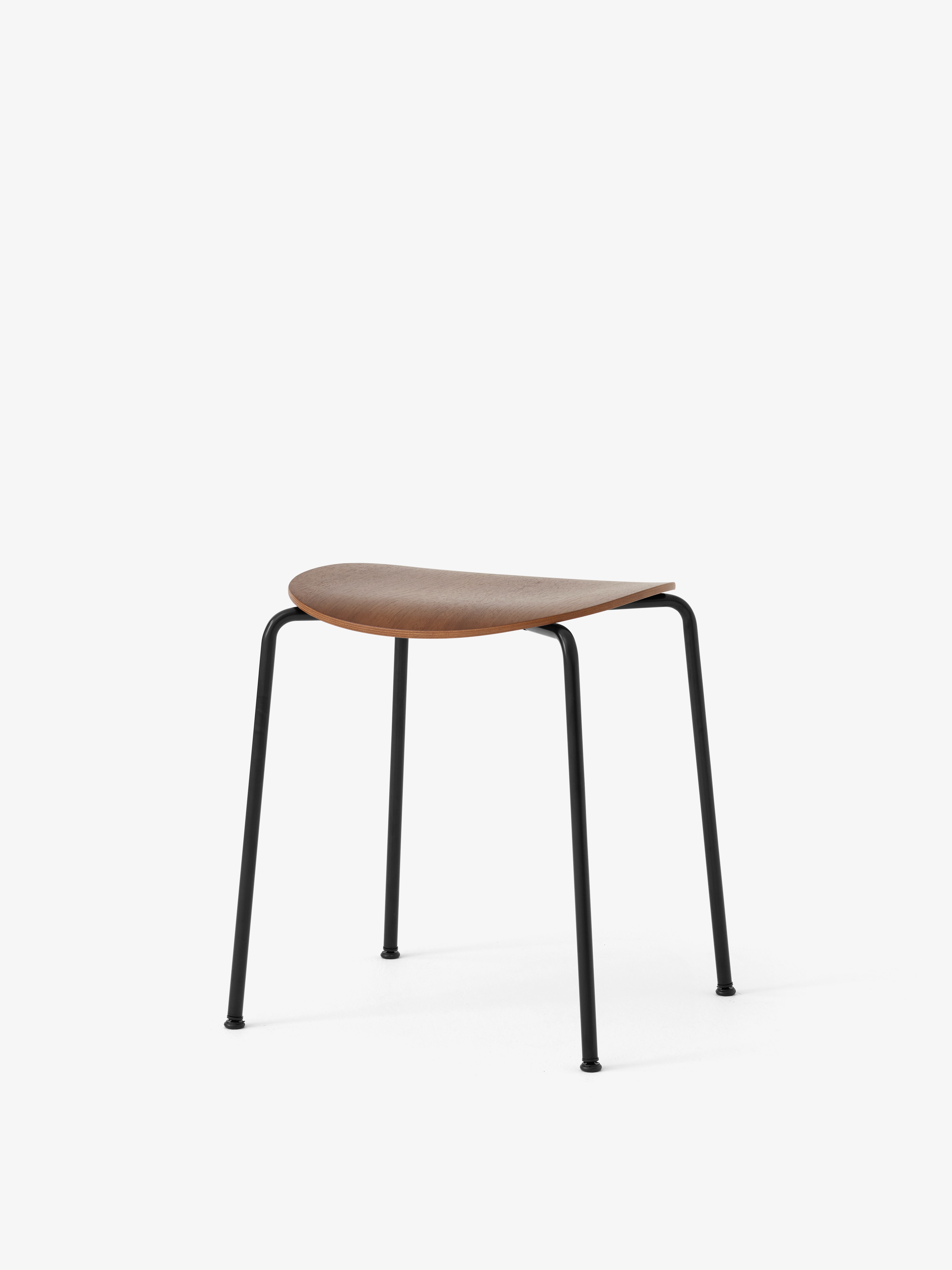 pavilion-stool-av36-black-frame-lacquered-walnut-angled-front